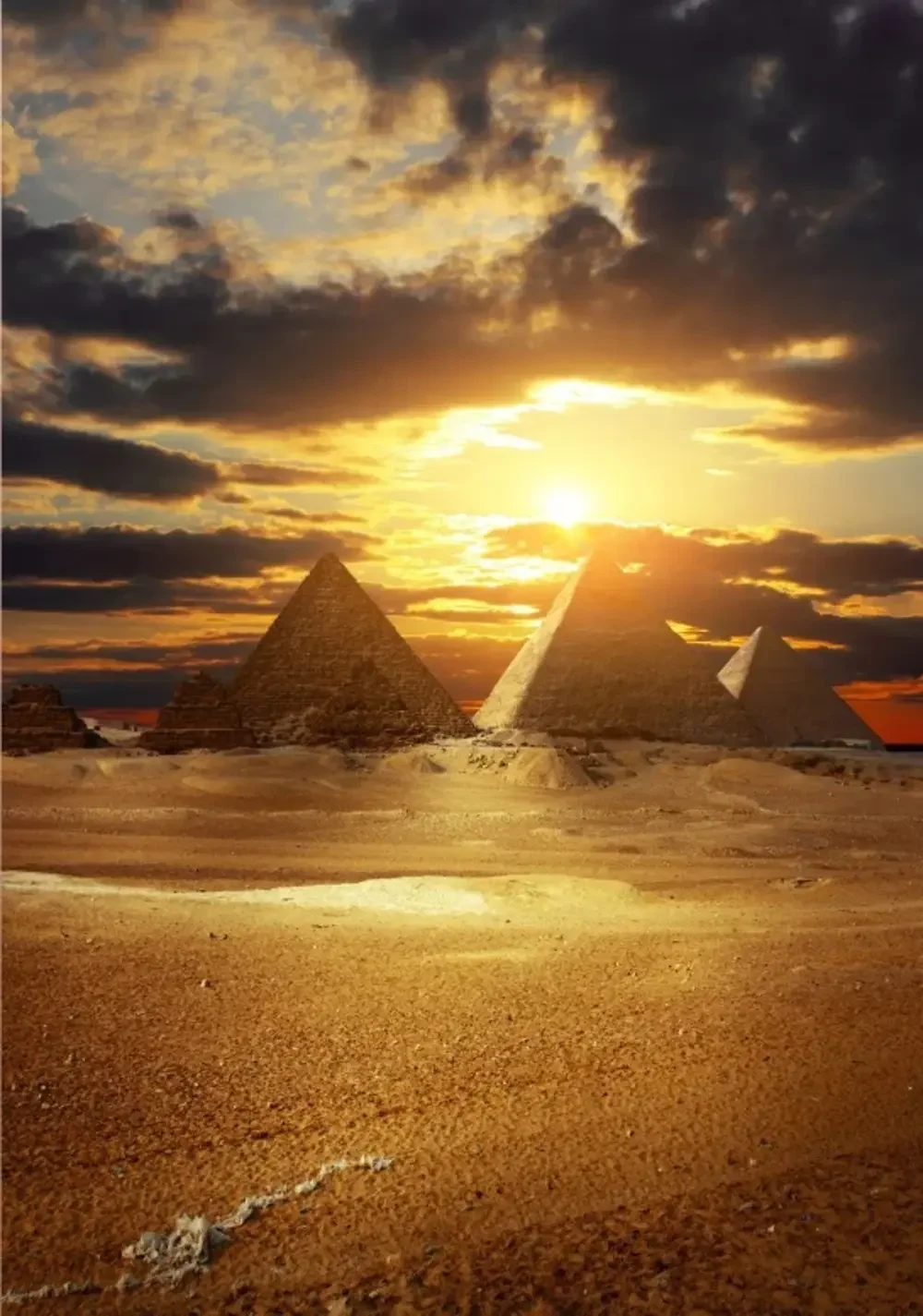 Laeacco-Egypt-Pyramid-Desert-Sun